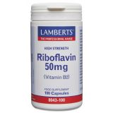 Riboflavina 50 mg · Lamberts · 100 cápsulas