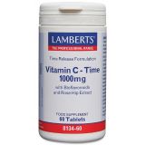 Vitamina C - Liberación Sostenida 1.000 mg · Lamberts · 60 comprimidos