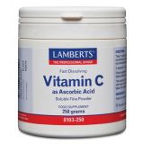 Vitamina C en Polvo - Ácido Ascórbico · Lamberts · 250 gramos