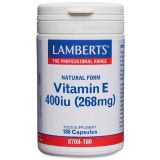 Vitamina E Natural 400 UI · Lamberts · 180 perlas