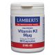 Vitamina K2 90 mcg · Lamberts · 60 cápsulas