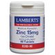 Zinc 15 mg · Lamberts · 90 comprimidos