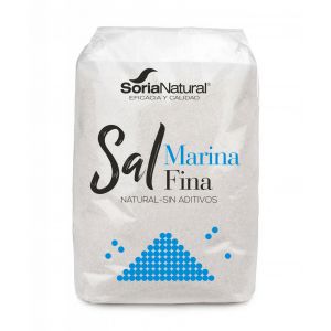 Sal marina sin refinar fina, 1kg Soria Natural - Yebio