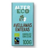 Chocolate con Leche y Avellanas Enteras · Altereco · 100 gramos