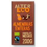 Chocolate Negro con Almendras Enteras · Altereco · 200 gramos