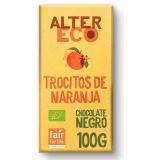 Chocolate Negro con Trocitos de Naranja · Altereco · 100 gramos