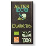 Chocolate Negro de Ecuador 70% Cacao · Altereco · 100 gramos