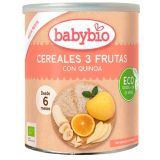 Papilla de Cereales 3 Frutas con Quinoa · Babybio · 220 gramos
