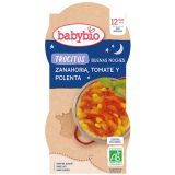 Tarrito Buenas Noches de Trocitos de Zanahoria, Tomate y Polenta · Babybio · 2x200 gramos