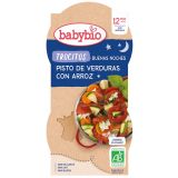 Tarrito Buenas Noches de Pisto con Trocitos de Verduras y Arroz · Babybio · 2x200 gramos