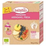 Pack Smoothies Manzana, Arándano y Fresa · Babybio · 4x90 gramos