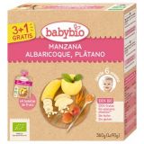 Pack Smoothies de Manzana, Albaricoque y Plátano · Babybio · 4x90 gramos