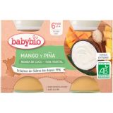 Yogur de Coco, Mango y Piña · Babybio· 2x130 gramos