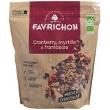 Muesli Crunchy de Mirtilo, Arándanos y Frambuesa · Favrichon · 450 gramos
