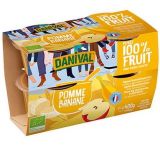 Pack Purés de Manzana y Plátano · Danival · 4x100 gramos