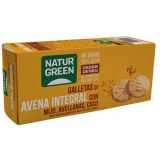 Galletas de Avena Integral con Mijo, Avellanas y Coco Bio · Naturgreen · 140 gramos