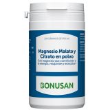 Magnesio Malato y Citrato en Polvo · Bonusan · 120 gramos