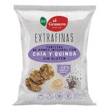 Tortitas Extrafinas de Arroz Integral, Chia y Quinoa Sin Gluten Bio · El Granero Integral · 60 gramos