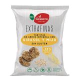 Tortitas Extrafinas de Arroz Integral con Girasol y Mijo Sin Gluten Bio · El Granero Integral · 60 gramos