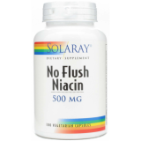 Niacin 500 mg (No Ruborizante) · Solaray · 100 cápsulas