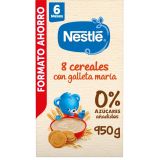 Papilla para Bebés 8 Cereales con Galleta María · Nestlé · 950 gramos