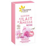 Jabón de Leche de Burra Perfume de Rosa · Fleurance Nature · 100 gramos