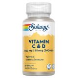 Vitamina C & D · Solaray · 60 cápsulas