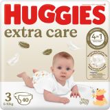 Pañales para Bebé Extra Care Talla 3 · Huggies · 40 unidades
