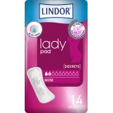 Compresas Lady Pad Mini · Lindor · 14 unidades