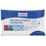 Manoplas de Higiene Impregnadas · Lindor · 8 unidades