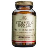 Vitamina C con Rose Hips (Escaramujo) 1.000 mg · Solgar · 100 comprimidos