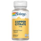 Cobre Citrato 2 mg · Solaray · 60 cápsulas