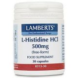 L-Histidina HCI · Lamberts · 30 cápsulas