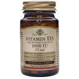 Vitamina D3 1.000 UI Masticable · Solgar · 100 comprimidos