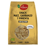 Snack de Maíz, Garbanzo y Pimienta Bio · El Granero Integral · 60 gramos