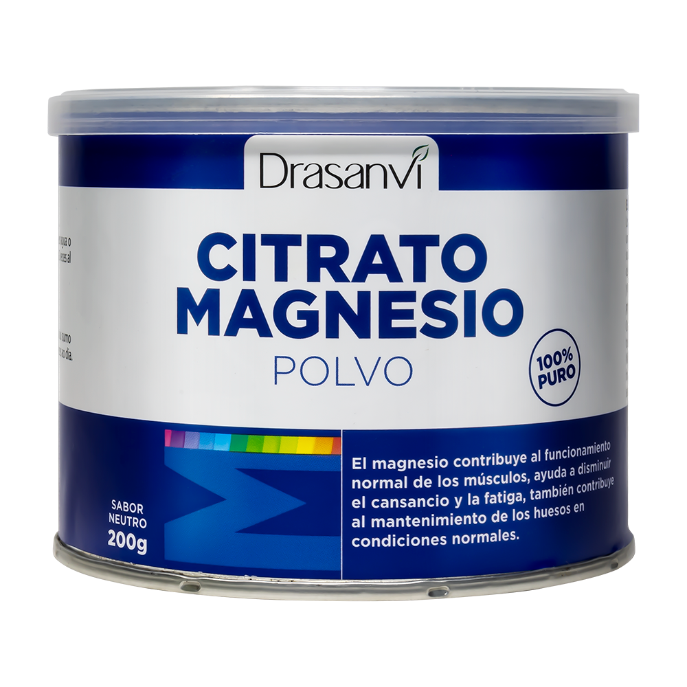 Mineral Citrato Magnesio en Polvo Sabor Neutro · Drasanvi · 200 gramos