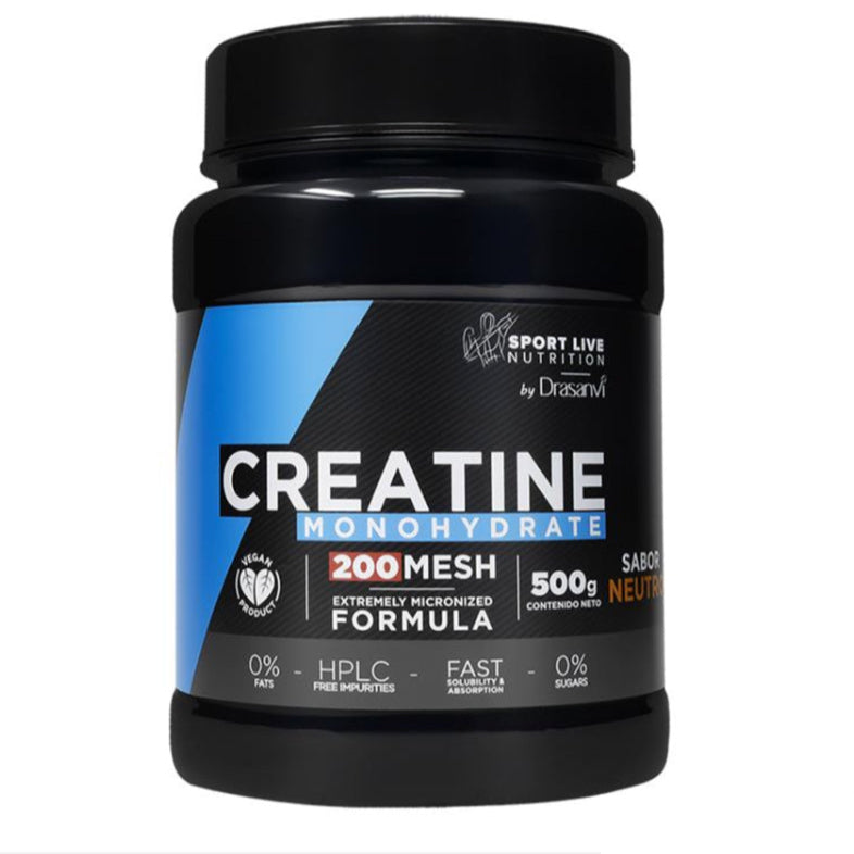 Creatina Monohidrato 200 MESH Neutro · Sport Live · 500 gramos