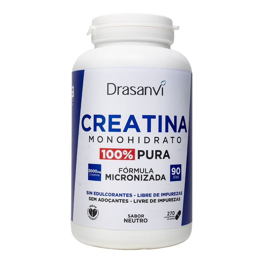 Monohidrato de Creatina 100% Pura · Drasanvi · 270 comprimidos
