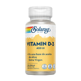 Vitamina D3 400 UI · Solaray · 120 perlas