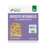 Biscotes Integrales con Semillas de Lino Bio · Soria Natural · 270 gramos
