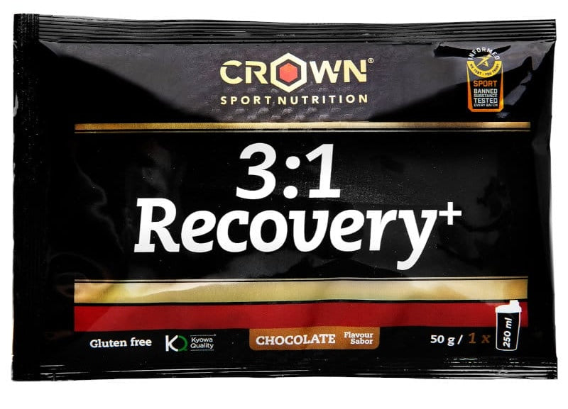 3:1 Recovery+: Sabor Chocolate · Crown Sport Nutrition · 50 gramos