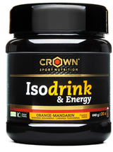 Isodrink & Energy: Sabor Naranja-Mandarina · Crown Sport Nutrition · 640 gramos