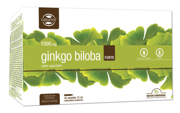 Ginkgo Biloba Forte 1.500 mg · Naturmil · 20 ampollas
