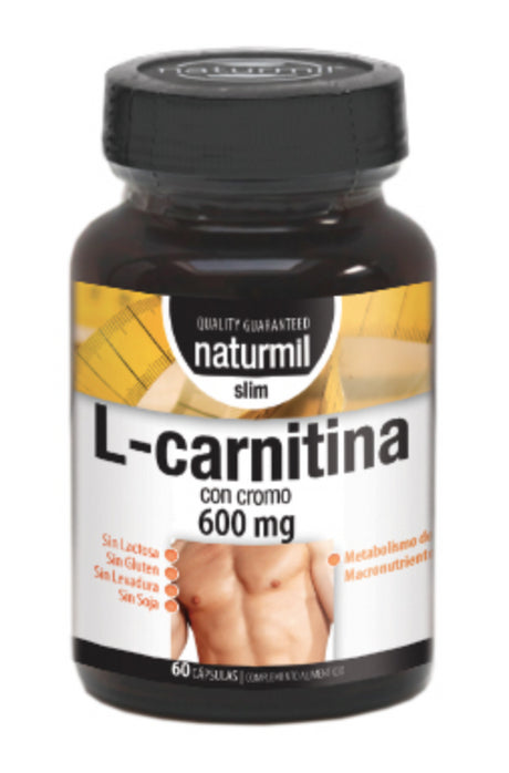 L-Carnitina 600 mg Slim · Naturmil · 60 cápsulas