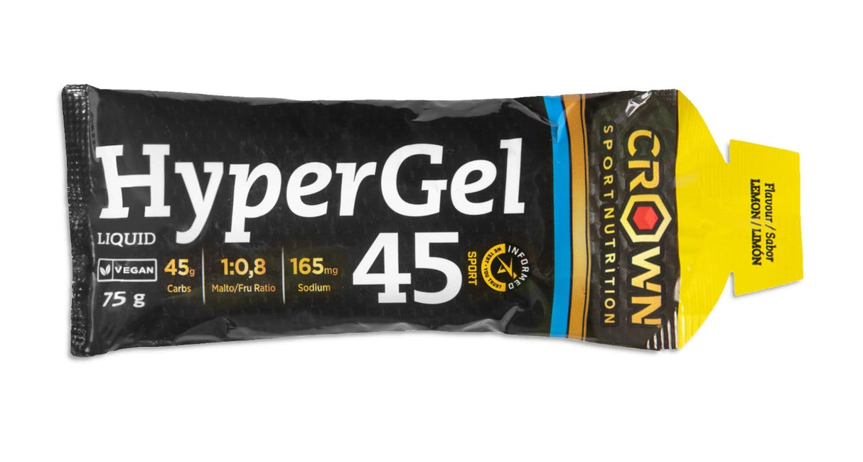 HyperGel 45: Sabor Limón · Crown Sport Nutrition · 75 gramos