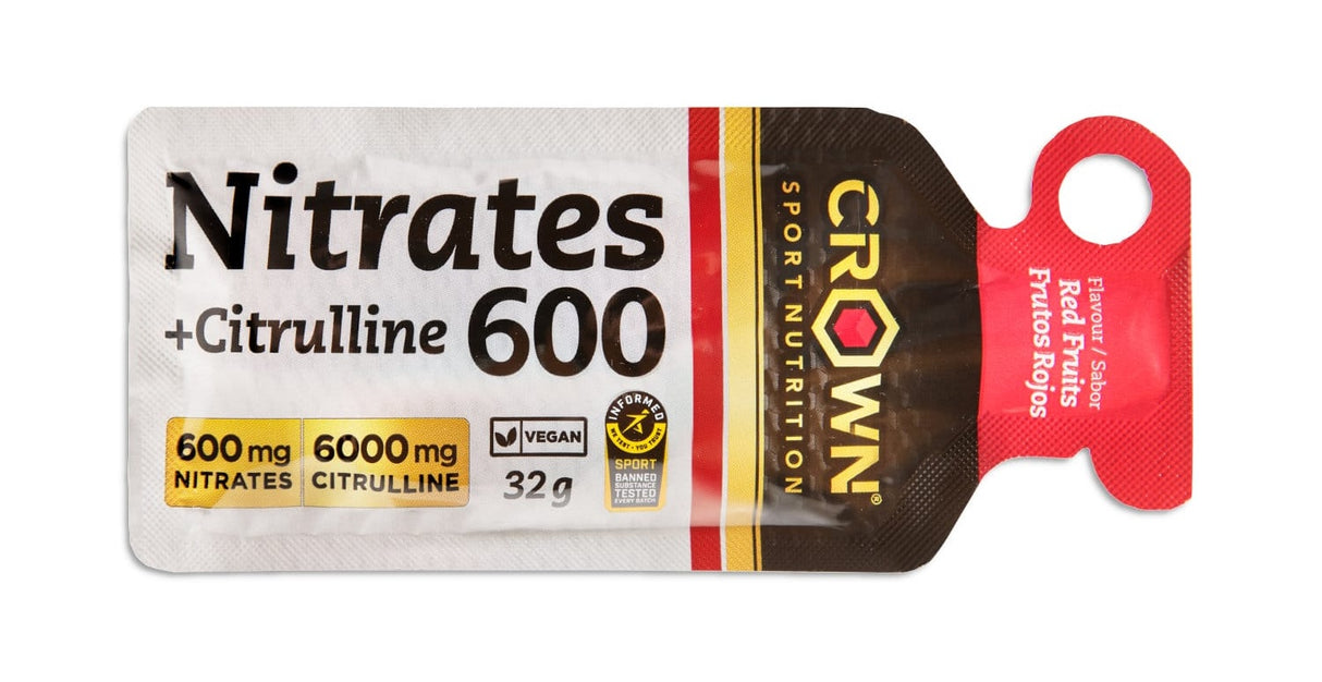 Nitrates 600 + Citrulline: Sabor Frutos Rojos · Crown Sport Nutrition · 32 gramos