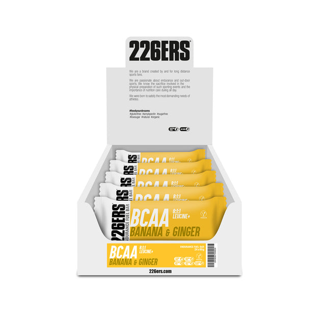 Pack Barrita Energética Endurance Fuel Bar BCAAs · 226ERS · 24×60 gramos