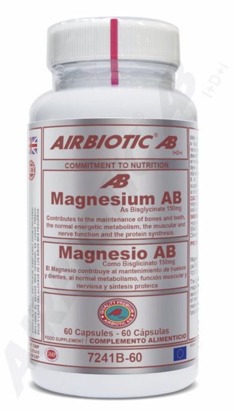Magnesio AB (Bisglicinato) · Airbiotic · 60 cápsulas