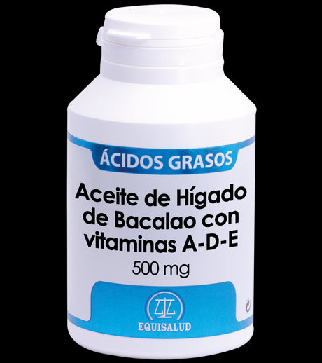 Aceite de Hígado de Bacalao con Vitaminas A-D-E · Equisalud · 180 perlas
