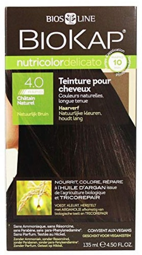 Biokap Nutricolor Delicato Rapid 4.0 Castaño Natural · Biokap · 135 ml